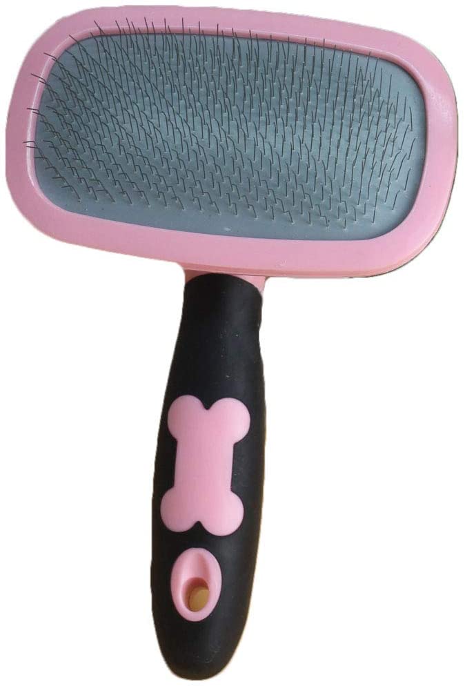 brosse pour chien rose